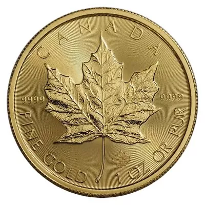 1 Oz Gold Maple Leaf Coin BU - Random Year - Royal Canadian Mint .9999 Gold • $2393.20