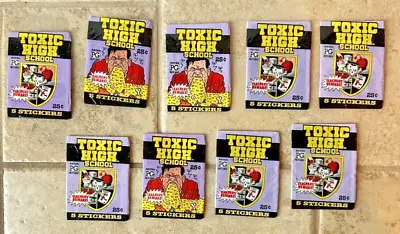 Lot Of 9 Vintage Toxic High School Trading Cards; Sealed Unopened Pristine • $9.88