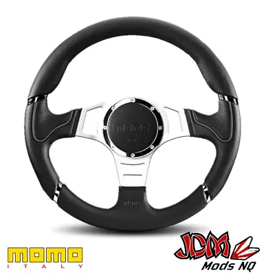 GENUINE MOMO Millenium Sport Grey Steering Wheel 350mm • $292.28