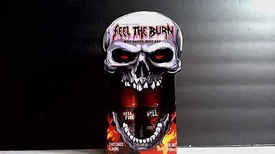 FEEL THE BURN Ghost Pepper & Extreme RED Hot As HELL Sauce Gift Set  Box 2 Pack • £10.44