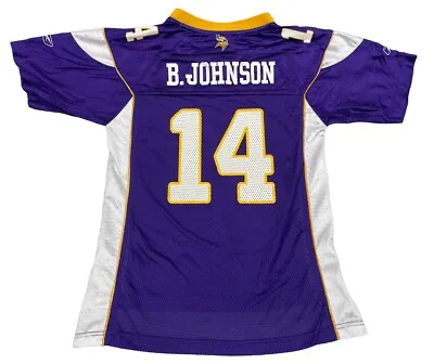 Minnesota Vikings BRAD JOHNSON Reebok NFL Vintage Jersey Youth Boys L 14-16 • $12.99