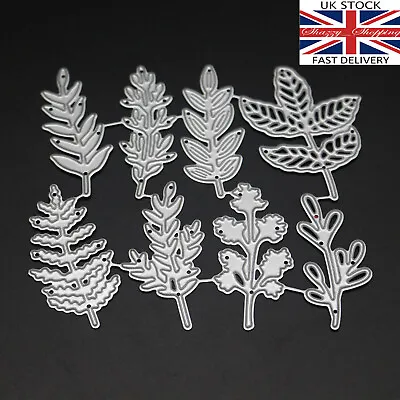 8 Piece Leaf Leaves For Flowers Die Set Metal Cutting Die Cutter UK Fast Post • £6.49