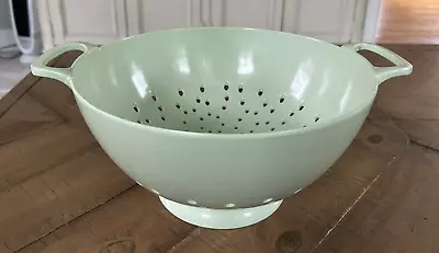 Vintage Extra Large Mint Green Colander Strainer W/handles Dishwasher Safe - EXC • $12