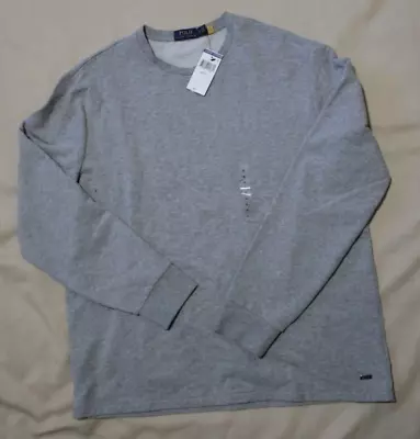 Polo Ralph Lauren Men's Fleece Crewneck Sweatshirt Gray Soft Size XL $98.50 NWT • $69.99