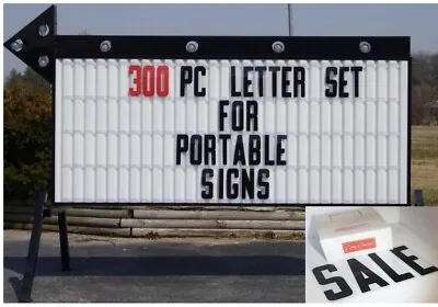 New 8  Plastic Outdoor Readerboard Marquee Sign Letters 8  ON 8 7/8  300 Count • $82