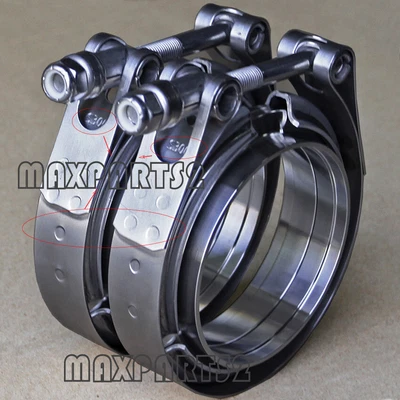 $33.80 • Buy 3inch V-Band Clamp &304 Stainless Steel Flange Kit Vband For Exhaust Downpipe X2