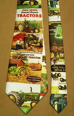 Unique Mens Tie - Vintage Tractors - John Deere • $59.50