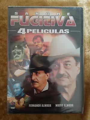 *DVD NUEVO* SANGRE FUGITIVA 4 Peliculas De Accion Mario Almada Y Fernando Almada • $6.76