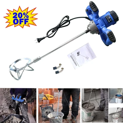 £46.30 • Buy Electric Plaster Paddle Mixer Drill Mortar Paint Cement Stirrer Whisk 2600W 240v