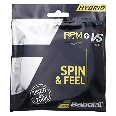 Babolat Tennis Gut String RPM BLAST125+TOUCH VS130 RPM Blast+Touch Hybrid 281037 • $36.65