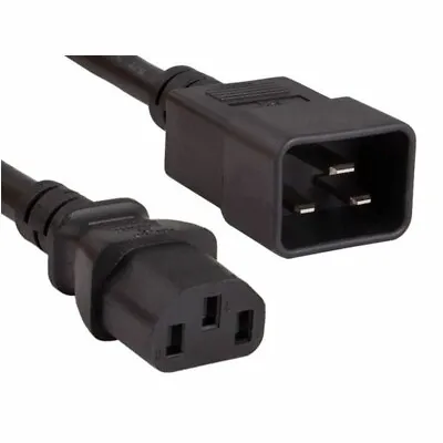 C20 Plug To IEC C13 Socket Mains Extension Cable - C20 To C13 2m  • £7.99