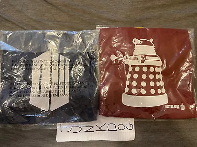 (2) Doctor Who Dalek  Exterminate! Exterminate!   & Tardis Tote Bags NWT • £24.10