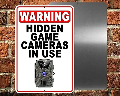 Warning Game Camera In Use Recorded Video Surveillance Metal Sign 6 SIZES Trail • $8.83