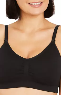 Motherhood Maternity Seamless Maternity/Nursing Bra Black Size L 2345 • $13.75