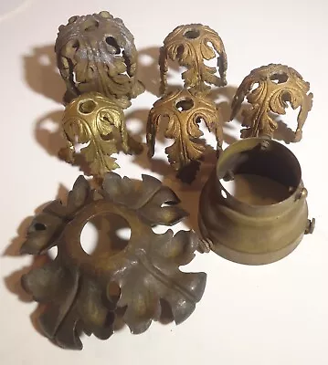 Antique Brass Lamp Light Socket Covers Sconce • $15
