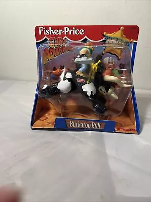1996 Fisher-Price Great Adventures Buckaroo Bull With Cowboy NEW NOS CASE FRESH • $18