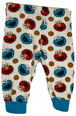 Cookie Monster & Elmo Sesame Street Boys Girls 12M Pajama Bottoms Cotton Legging • $3.19