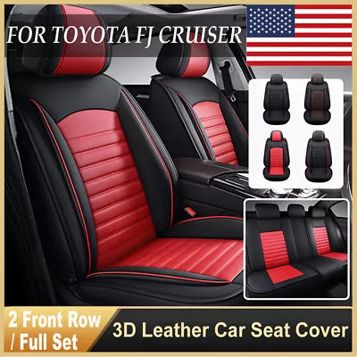 2024 3D PU Leather Car Seat Covers For Toyota FJ Cruiser Full Set/Front Cushions • $202.56