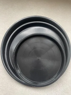 £42.95 • Buy Plant Pot Saucer Round Strong Plastic Black Water Drip Tray Saucers 28 36 40cm