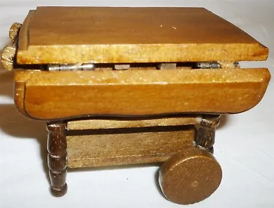 Vintage A Price Products Dollhouse Wood Folding Leaf Tea Cart Table • $18