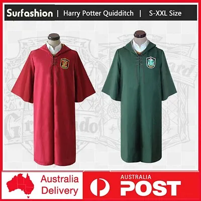 $30.99 • Buy Harry Potter Robe Cloak Gryffindor Slytherin Quidditch Cosplay Costume Cape