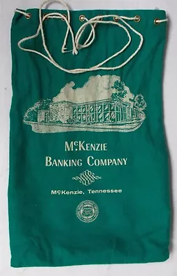 Cloth Bank Bag For McKenzie TN Banking Company With Drawstring Closure • $4.99