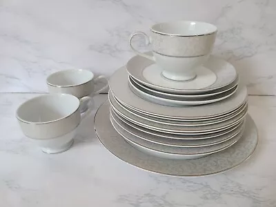 Mikasa Parchment L3438 15 Pc Lot Salad Plates Bowls Cups Dishes Dinnerware #644 • $59.99