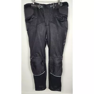 Joe Rocket Men's Sz. 3X Balistic Motorcycle Pants Black Mesh Riding Zipper • $79.99