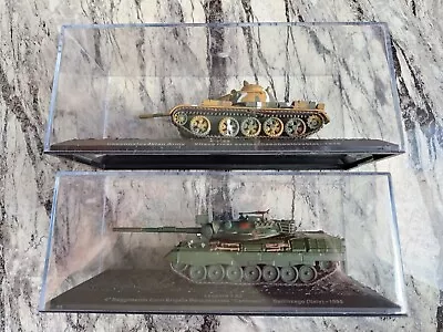 DeAgostini 1:72 Scale T-54 & Leopard 1 A2 Tanks In Crystal Cases • £9