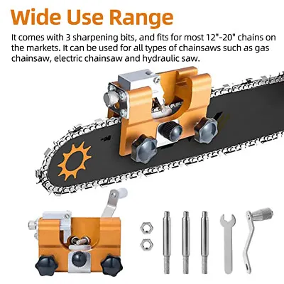 2024 Portable Chainsaw Sharpening Chainsaw Tool Chain Jig Chain Saw Sharpener • £14.24