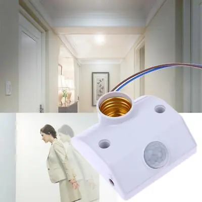 E27 220V Infrared Motion Sensor Automatic Light Lamp Holder Switch New • $11.69