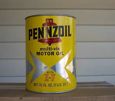 Vintage Pennzoil Z-7 Multi-Vis Motor Oil Quart Can ~Full~ NOS • $19.99