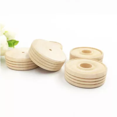 Miniature Wood Wheels - Set Of 50 Small Wheels For Crafts And Hobbies • £16.55