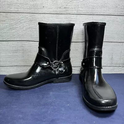 Michael Kors Black Rain Boots Size 8 • $14.77