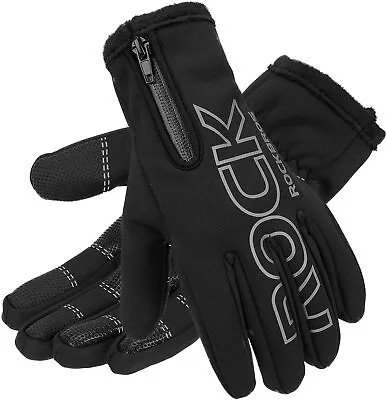 ROCKBROS Mens Waterproof Winter Warm Ski Mittens Thermal Shock-Absorbing Gloves • $15.99