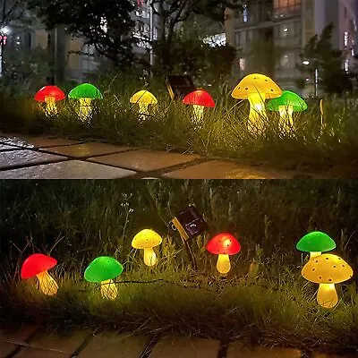 £12.88 • Buy 6LED Solar Garden Lamp Mushroom Decoration LED Stake Lights Ornament Lawn Lamp