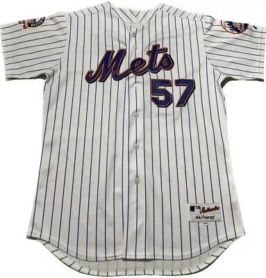 Johan Santana New York Mets White Authentic Majestic Jersey New Size 48 • $88