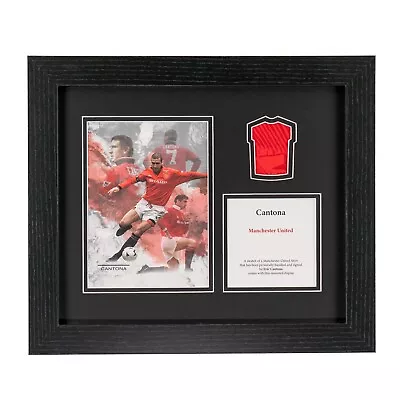 Eric Cantona Manchester United Shirt-Swatch Framed Display • £45
