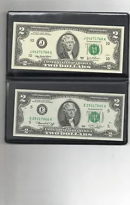 Uncirculated 2003 & 1976 — $2 Two Dollar Bill By World Reserve Monetary Exchange • $9.99