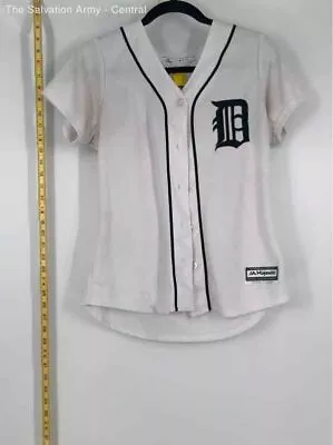 Majestic Womens White Detroit Tigers Ian Kinsler #3 Baseball-MLB Jersey Size M • $7.99