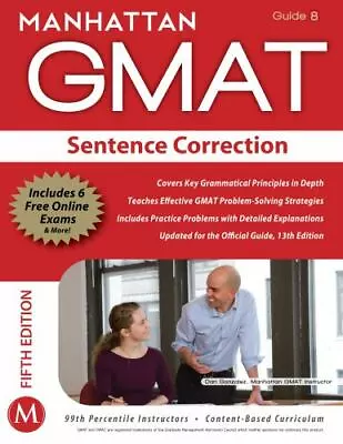 Sentence Correction GMAT Strategy Gu- Paperback 9781935707677 - Manhattan GMAT • $3.93