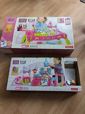 Two Princess Themed Mega Bloks Sets Including Table By Fisher Price. • £10