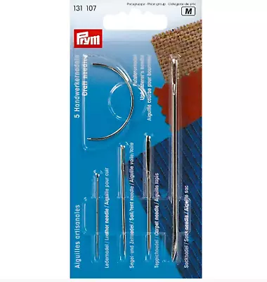 Prym Hand Sewing Craft Needles Inc Sail/Leather/Sack/Carpet/Upholstery Needles • £3.90