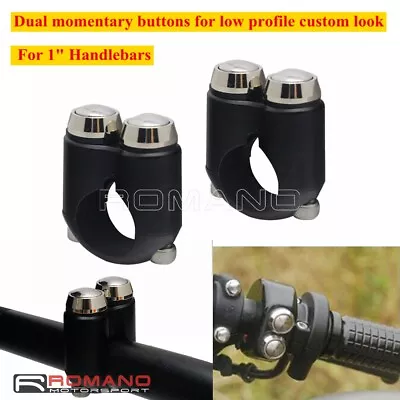 2Pcs Aluminum 2 Button Hand Control Momentary Switch For Motorcycle 25mm 1  Bars • $41.17