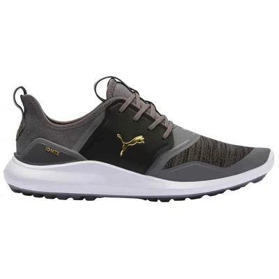 $99 • Buy Puma Ignite NXT Lace Golf Mens Shoe - Quite Shade Gold Black