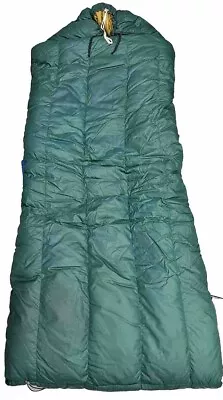 Vintage Eddie Bauer Totem Down Sleeping Bag 32x84 Square Bottom Green • $350