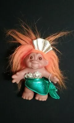 Vintage 1986 DAM Norfin Troll Mermaid Doll Orange Hair 5  • $21