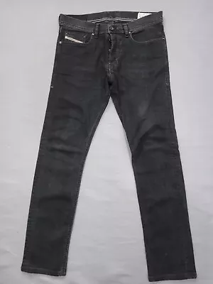 Mens Diesel Jeans Size 32 S Tepphar Slim Carrot Selvedge Faded Black W32 L30 • £16.99