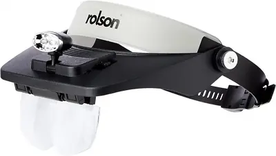 £17.89 • Buy Rolson 60390 LED Head Loupe Magnifier Visor Grey 