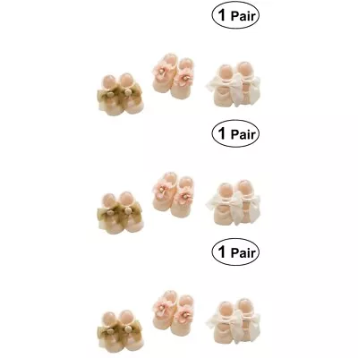  3 Pairs M Girl Child Anti Slip Trainer Socks Cotton Non-slip Baby • £8.57